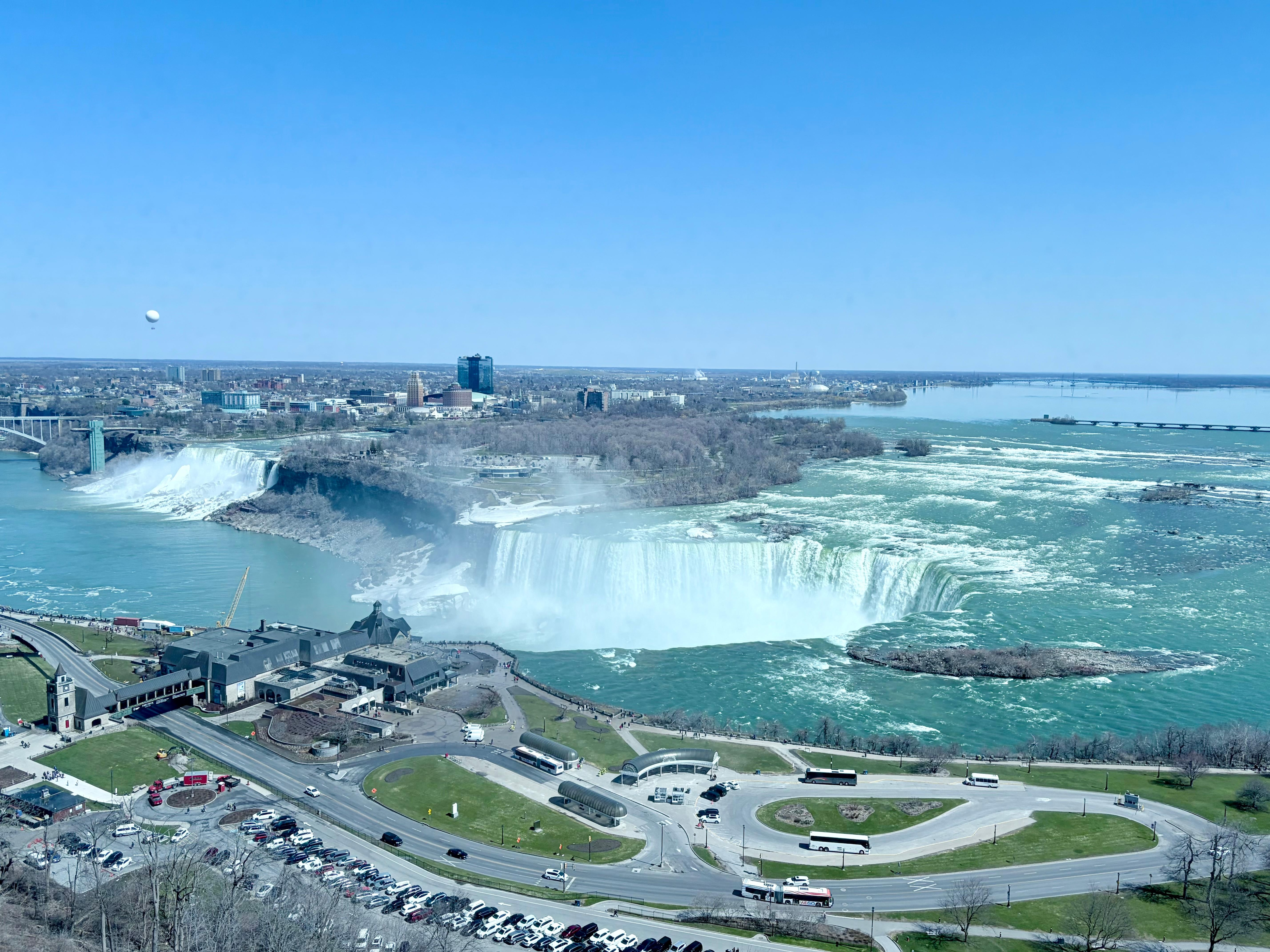 Daytime view of the falls from our “superior” type hotel room 