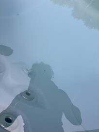 murky hot tub water