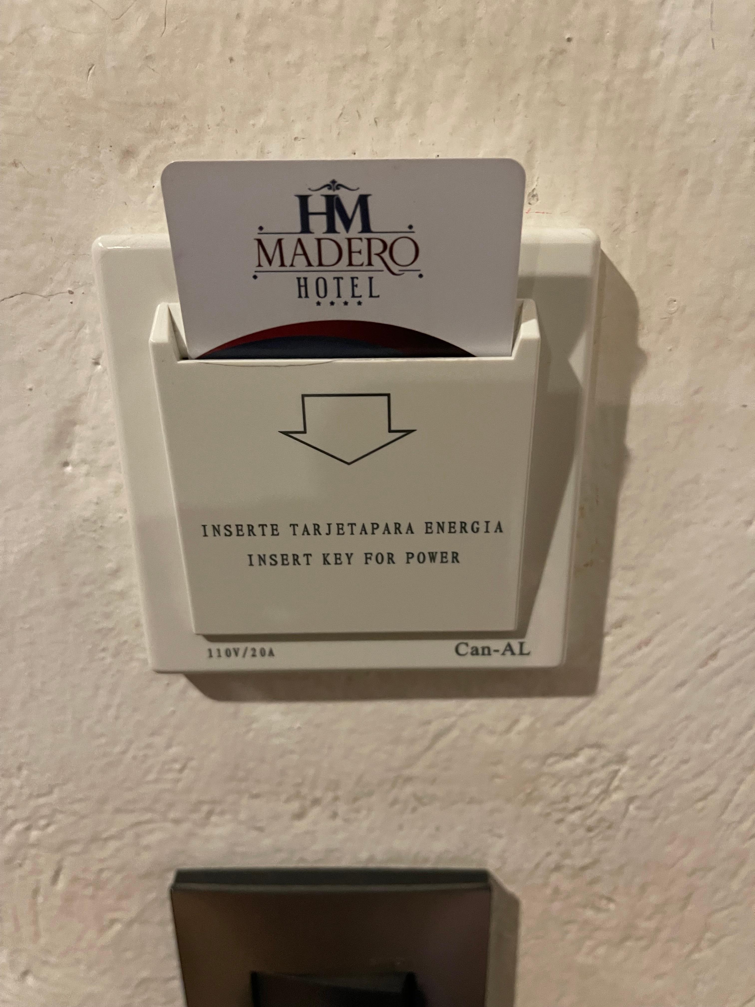 Room key needs to be inserted to get power.saves energy 