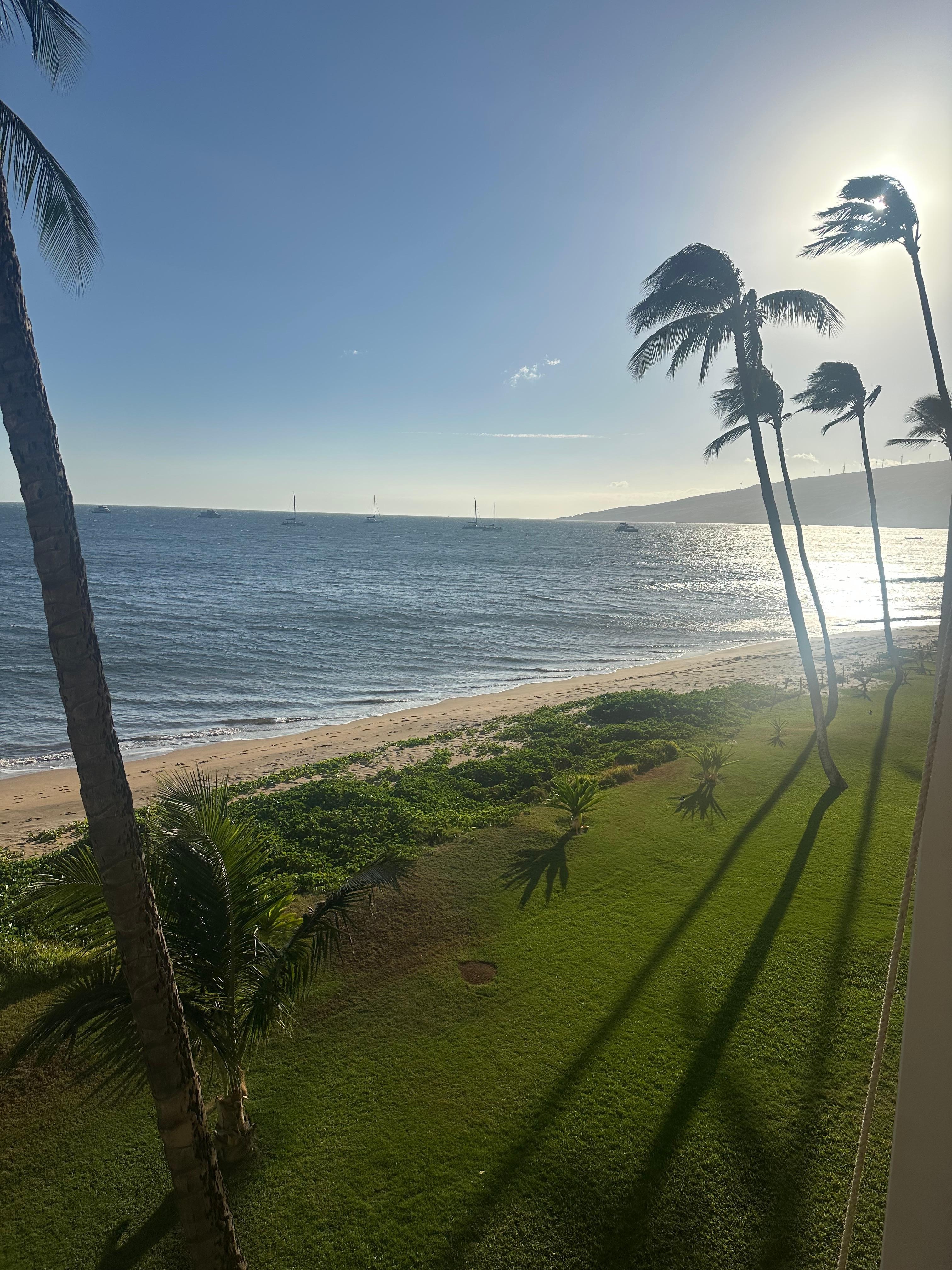 Sunset from the lanai. 