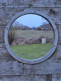 View from the beach to the house