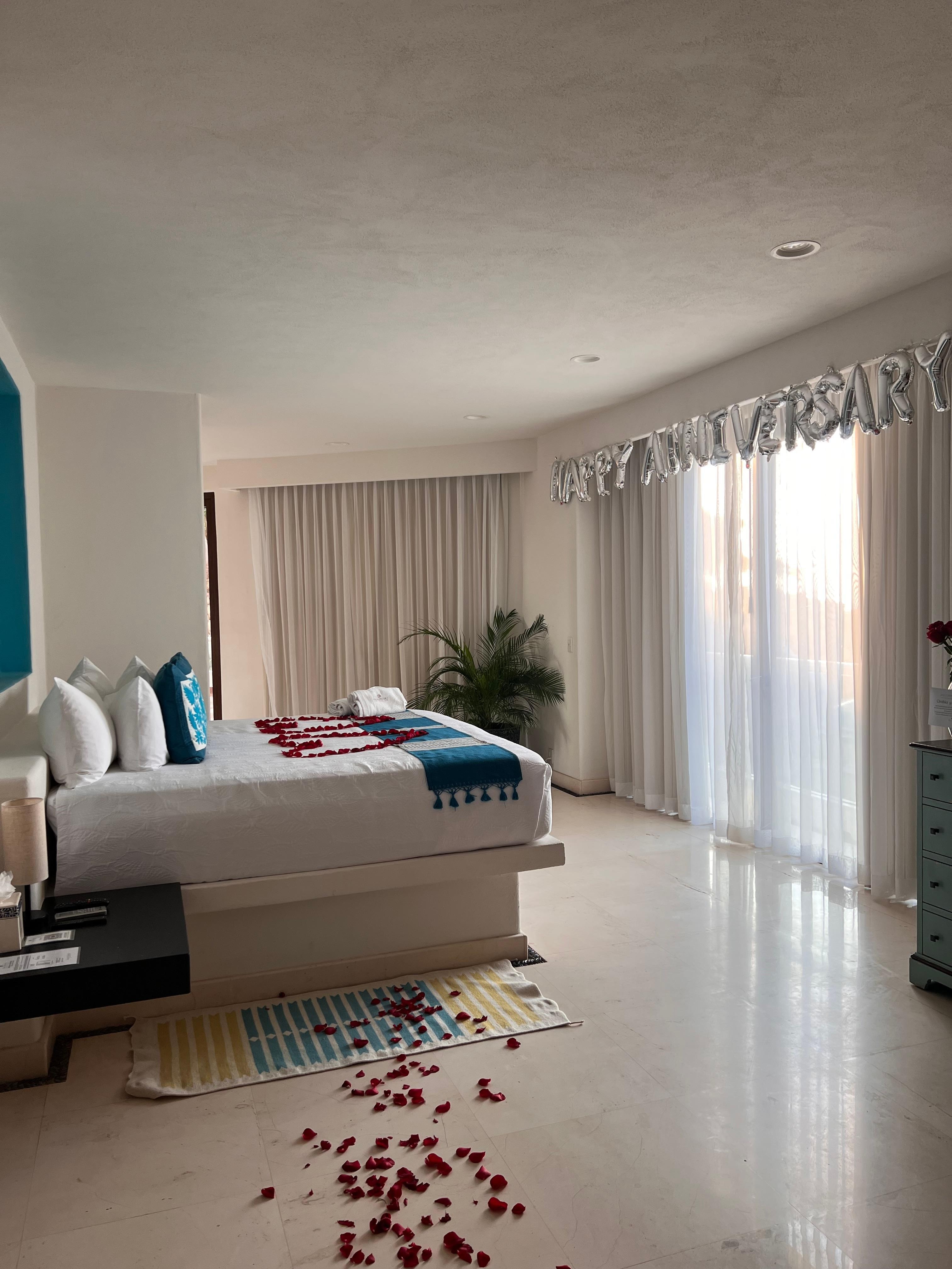 Room decorated for our anniversary 