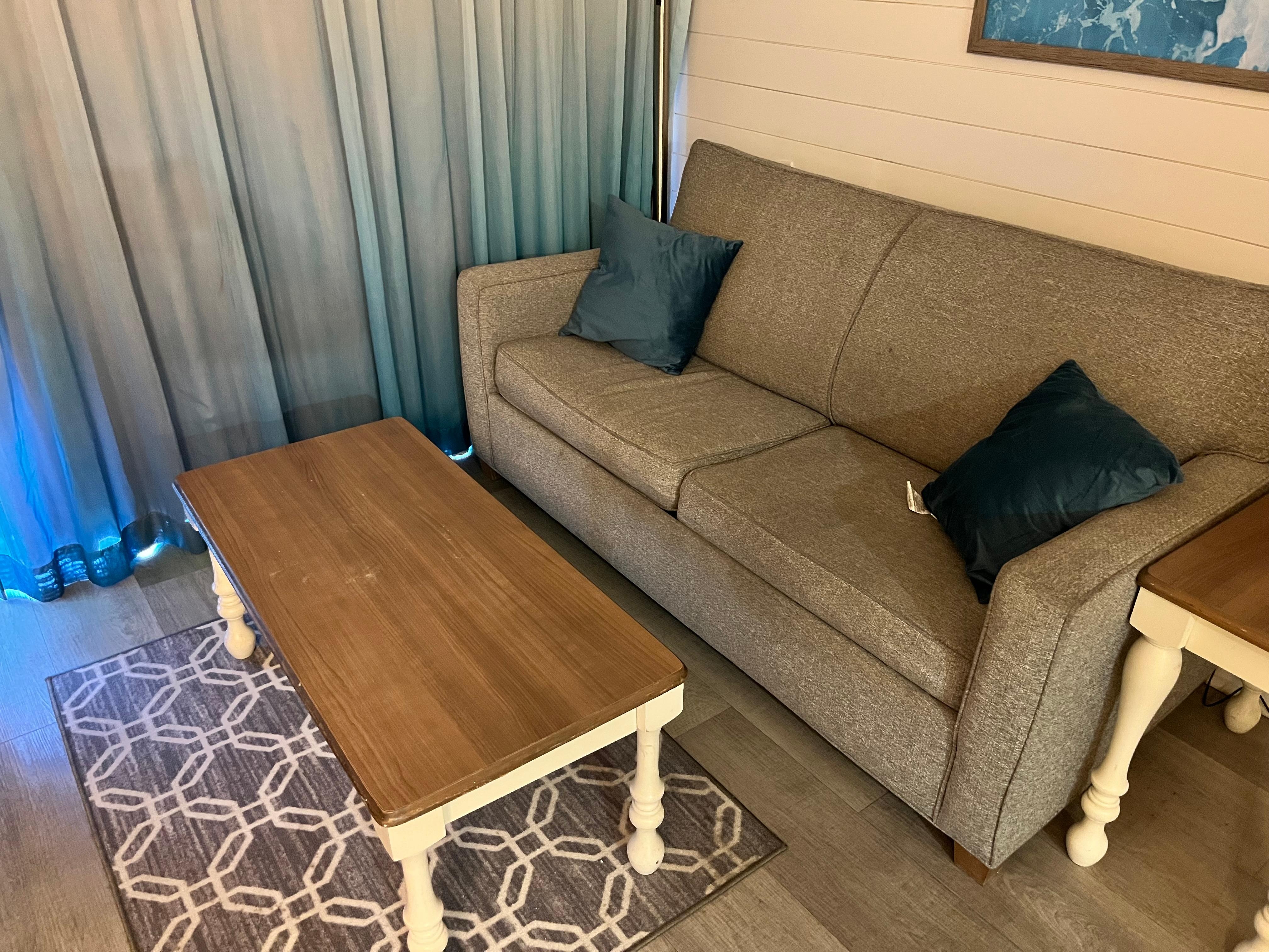 Couch was comfortable for watching TV