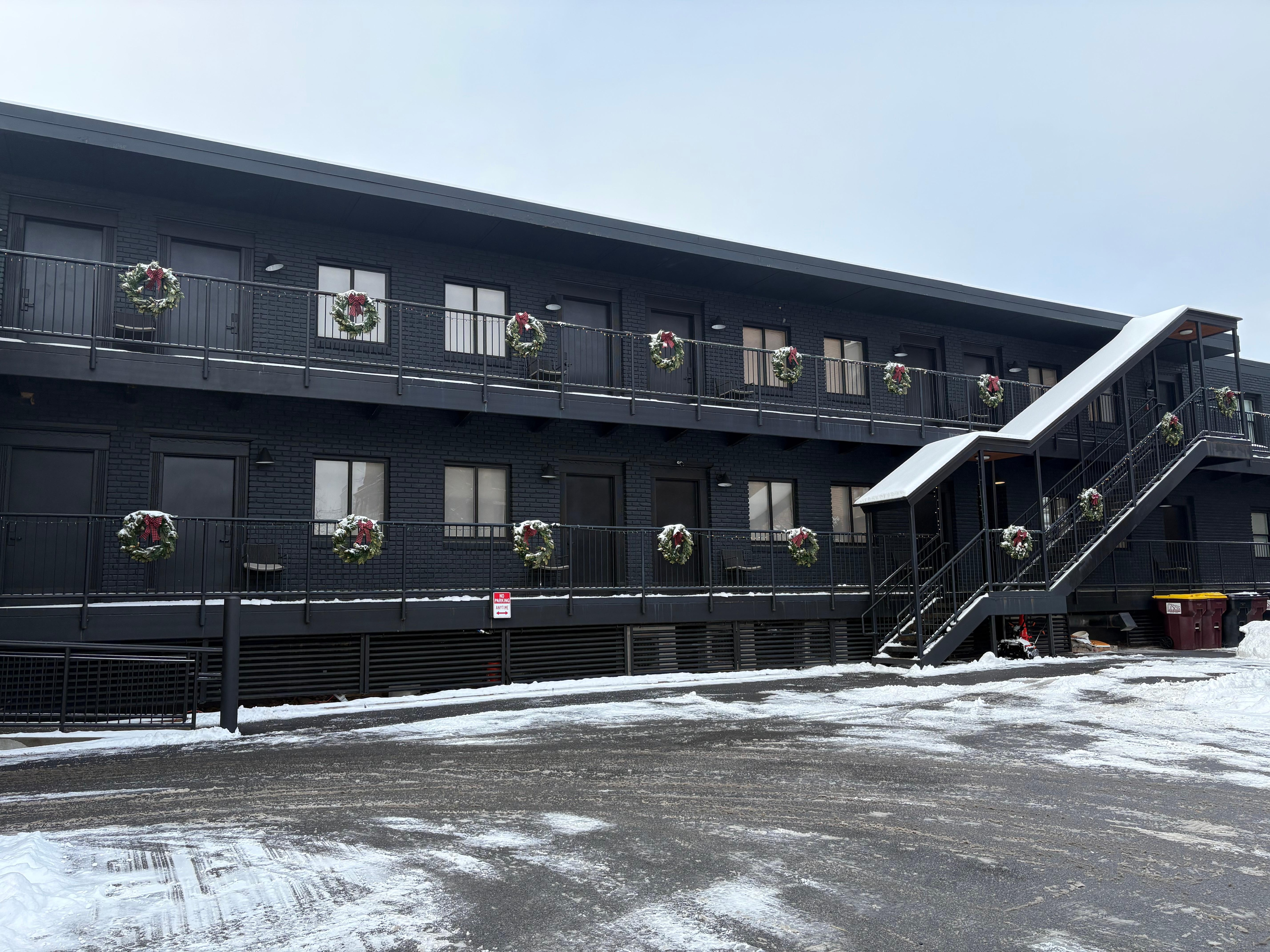 Parking lot/front of hotel