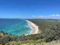 View from the top of the lighthouse .. Tallow beach