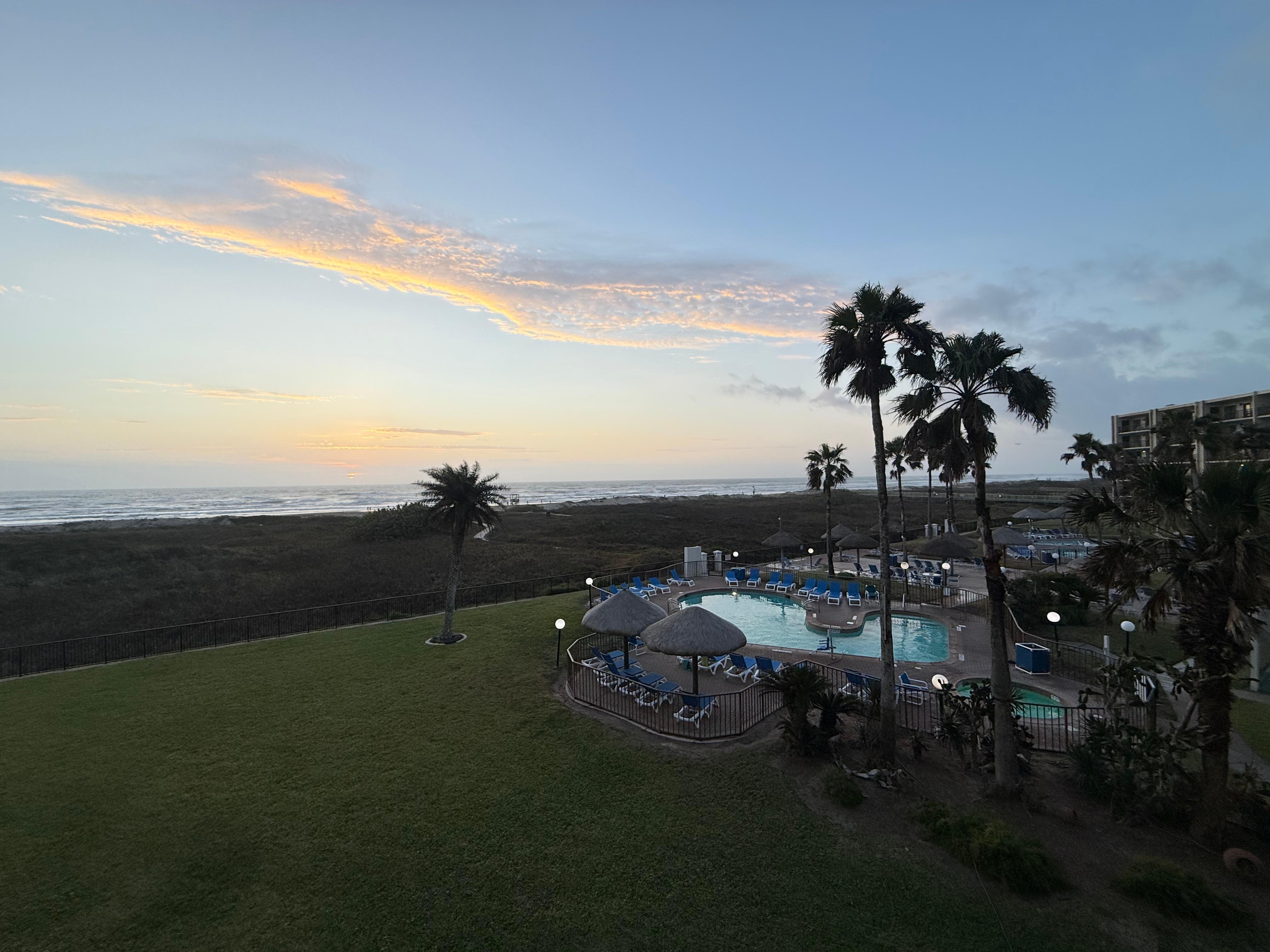 Gorgeous sunrise right from the balcony! 