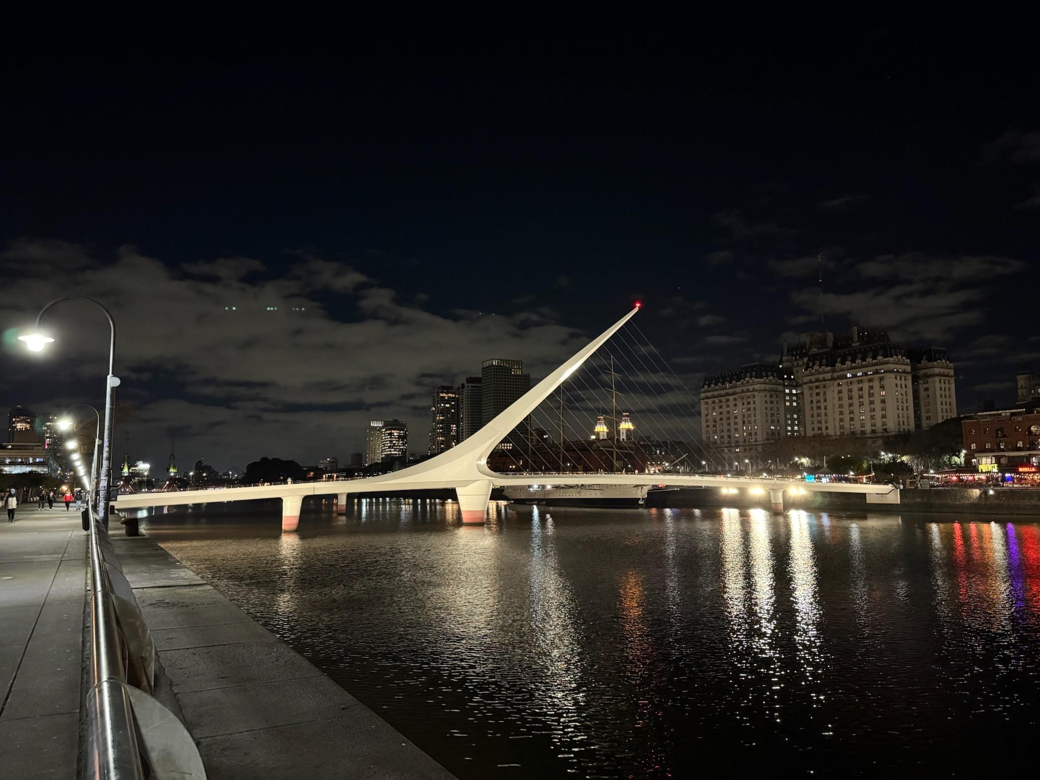 'Puente de la Mujer' bridge about a 5 min walk.