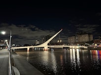 'Puente de la Mujer' bridge about a 5 min walk.