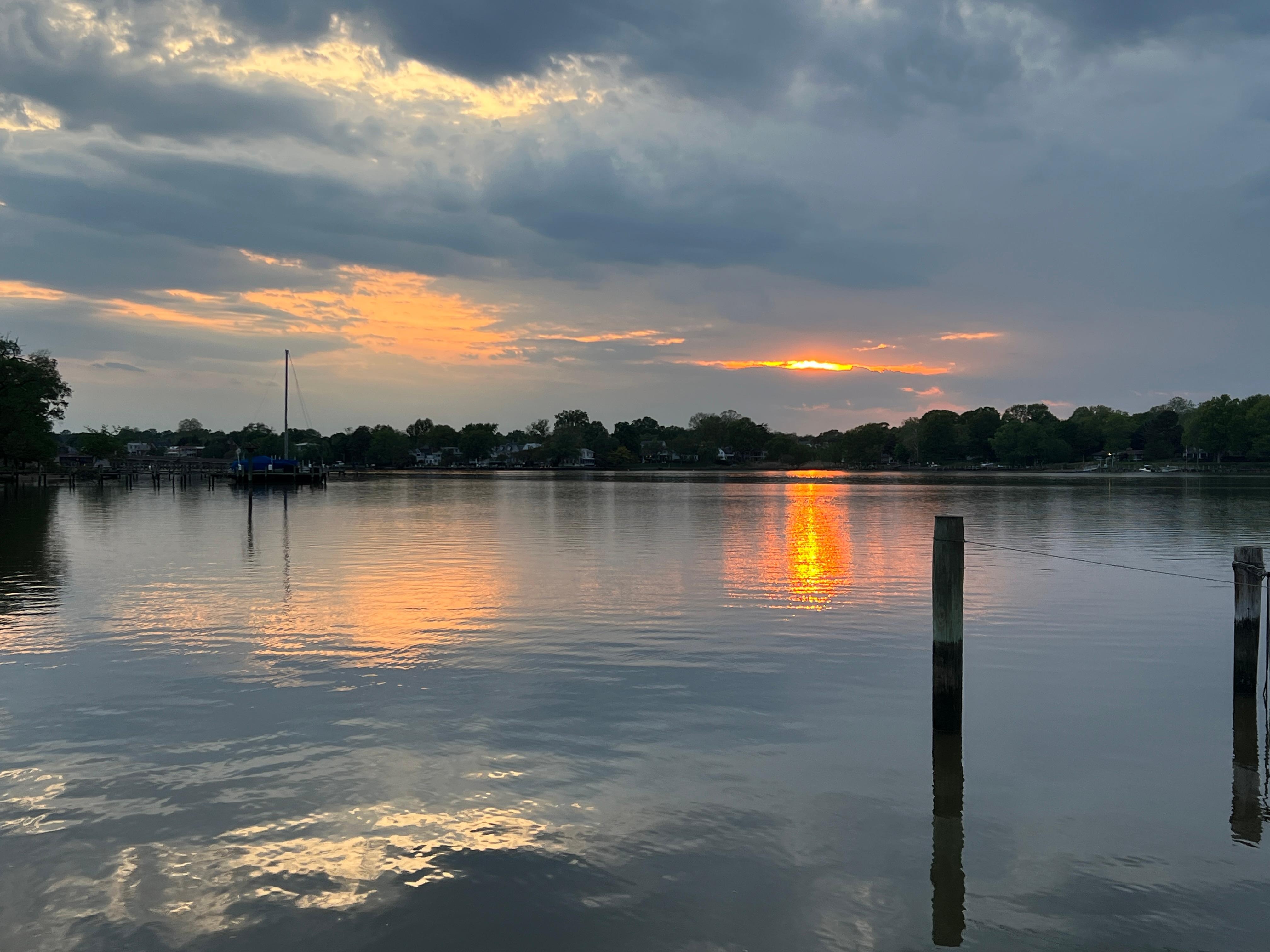Sunset over the Chester River. 