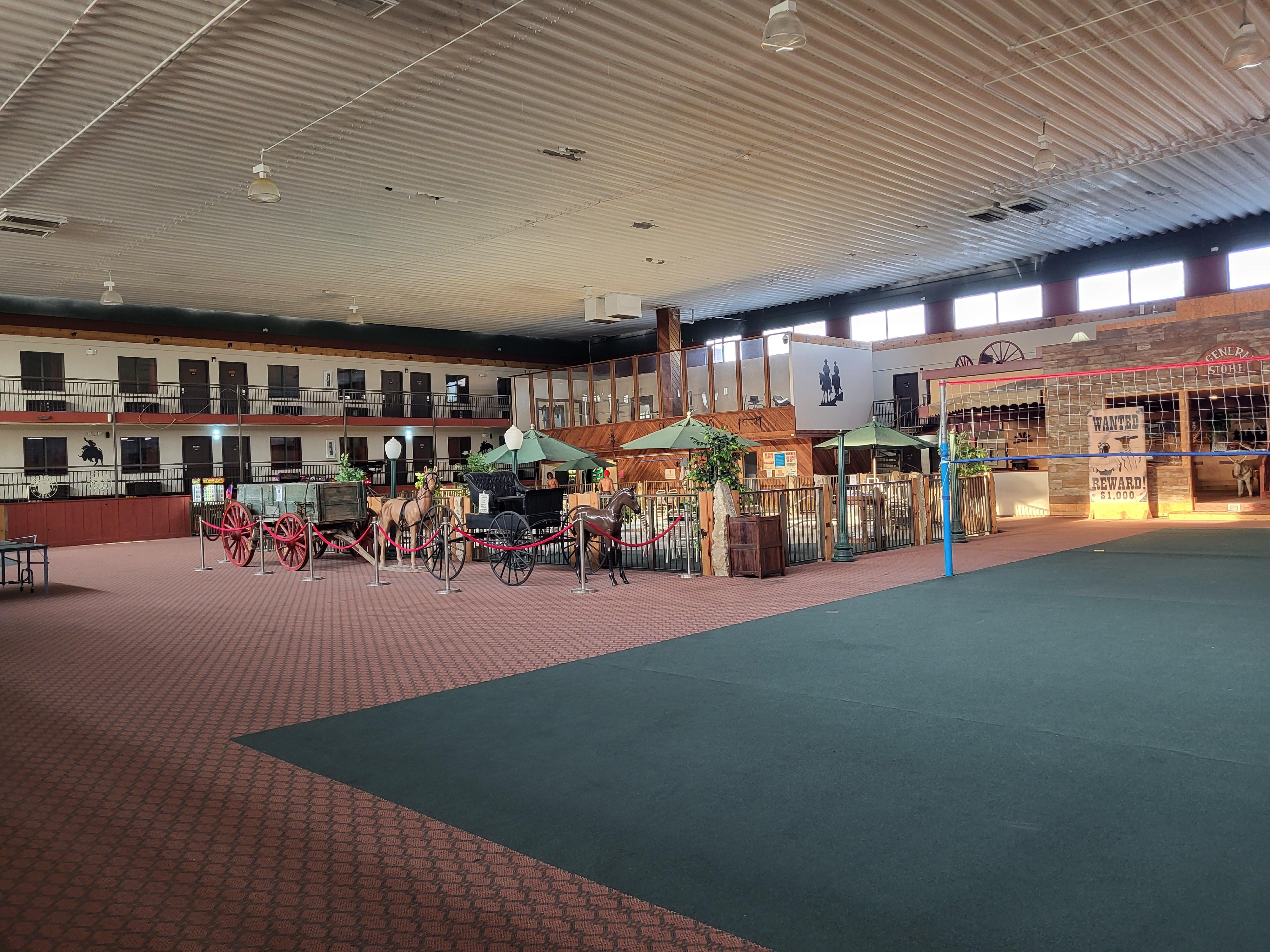Interior, looking towards the pool.