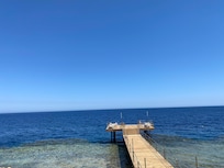 No beach, docks with stairs