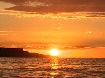 Stunning sunset viewed on late boat trip
