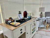 Conservatory with fridge & microwave