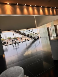 Reception while waiting for Uber