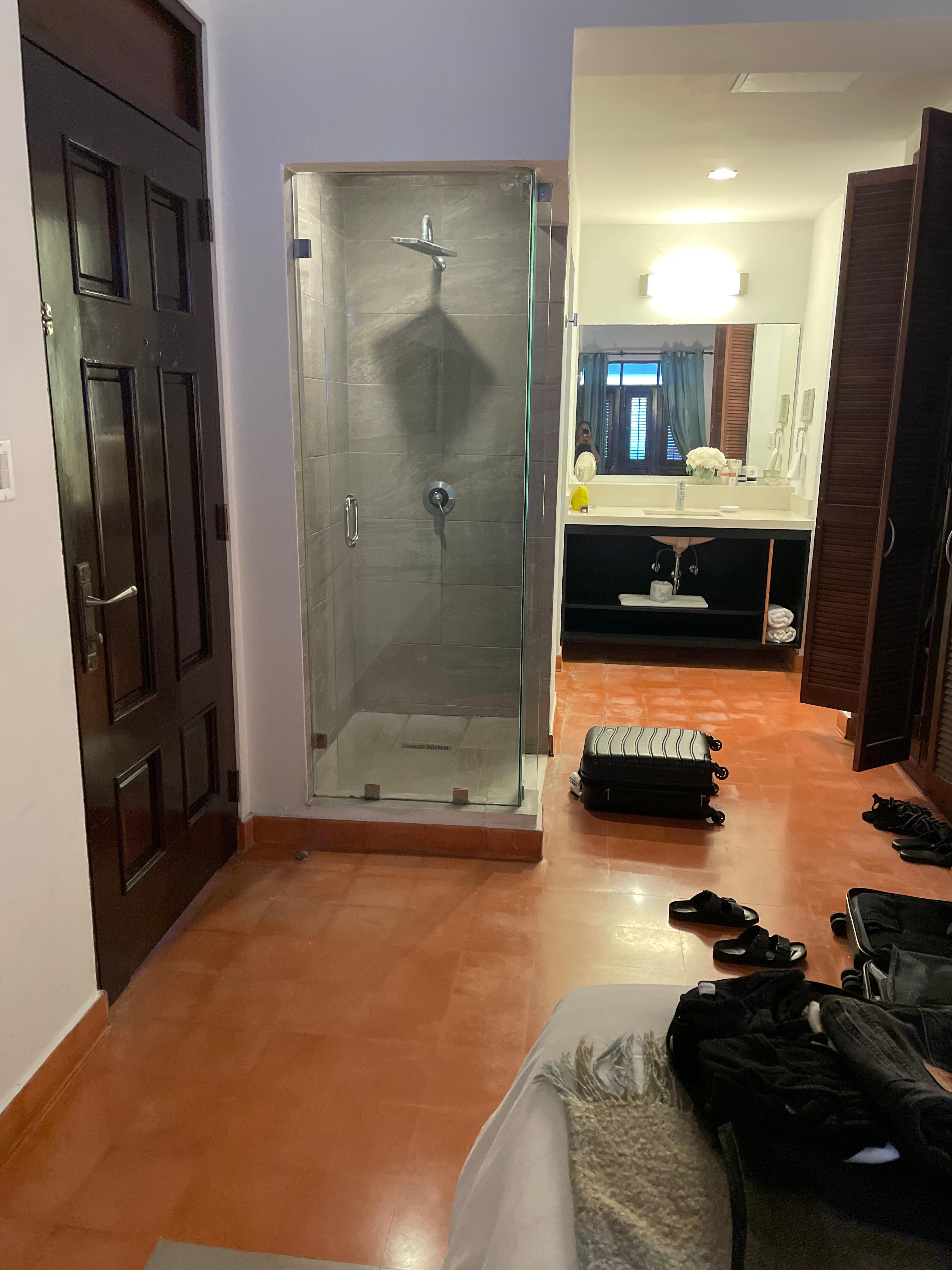 Shower and Bathroom from room