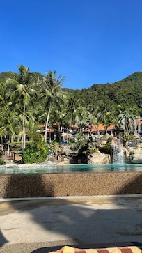 Beautiful weather by the pool