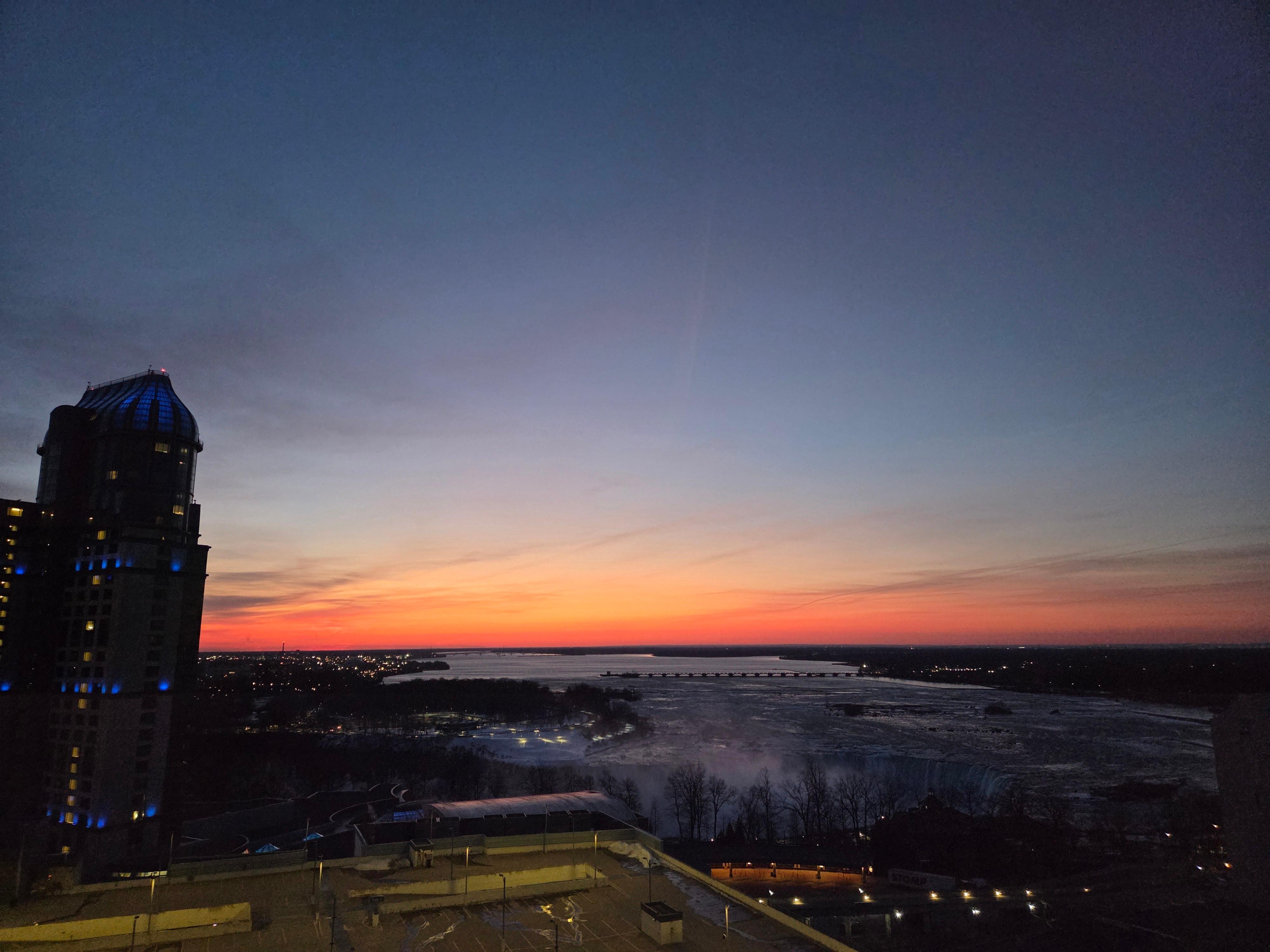 Sunrise from the room.