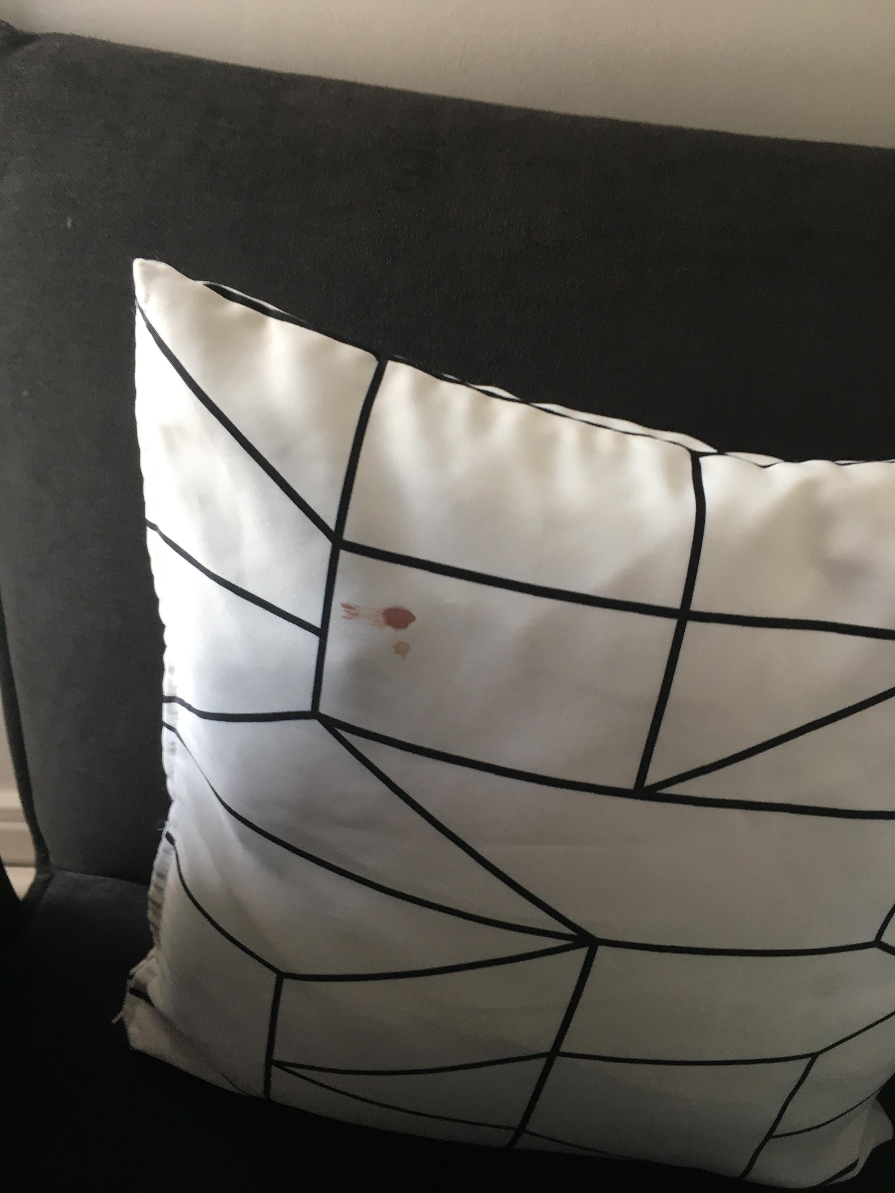 Blood stained scatter cushion