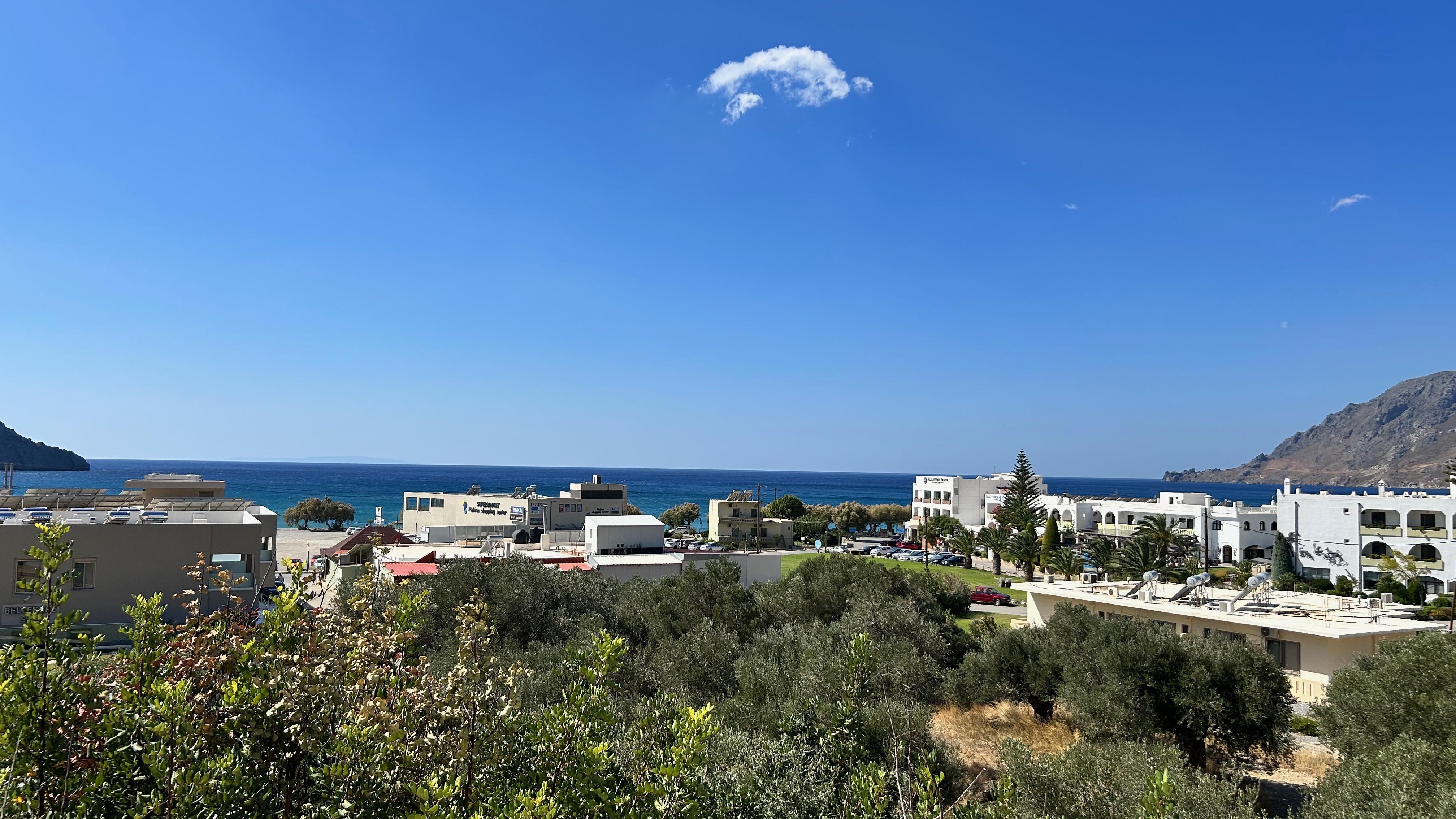 Plakias in the morning from the apartment