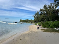 Beautiful and quiet beach across the road