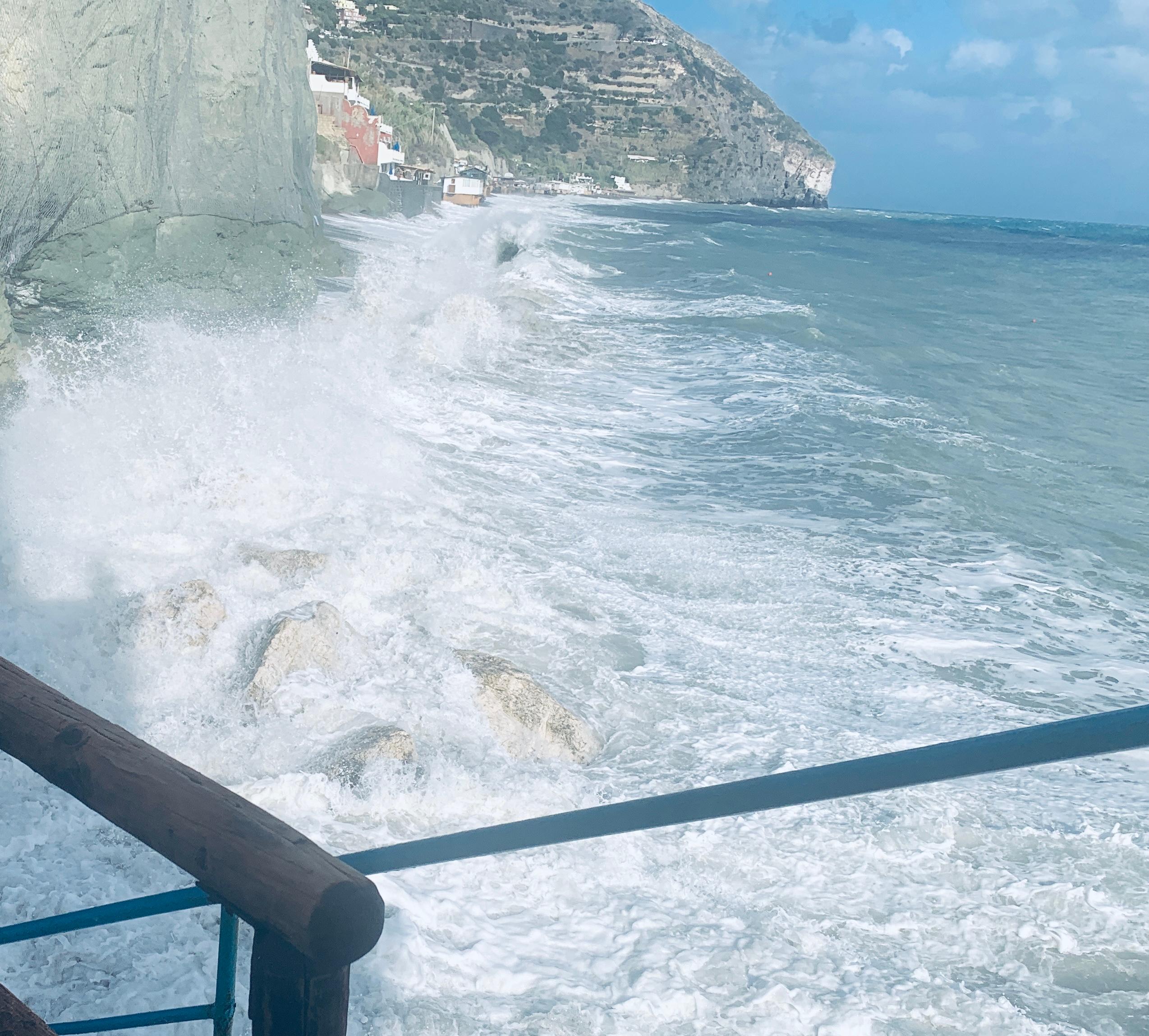 No beach has been eroded years ago very rough sea