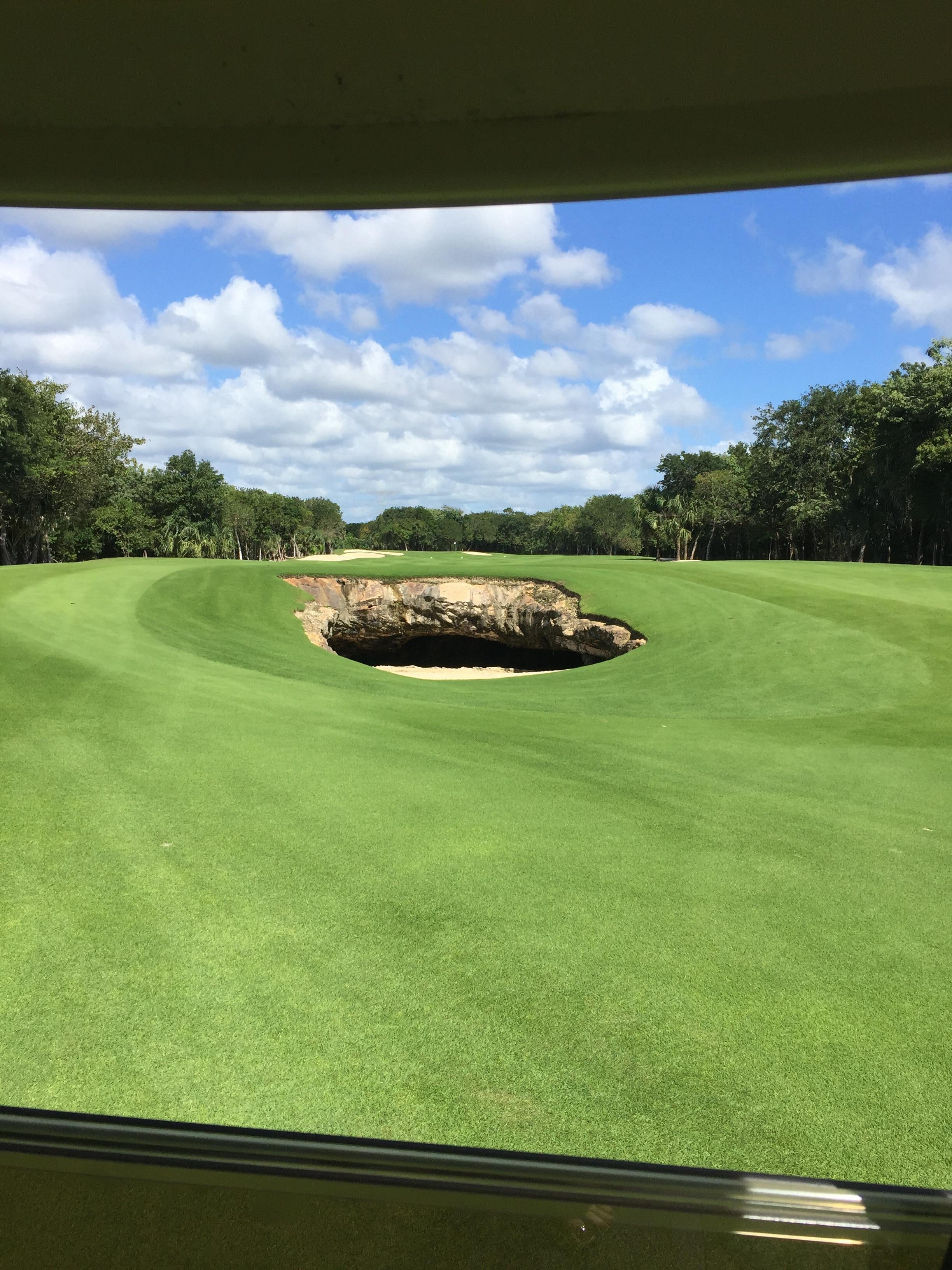 Cenote on 1st fairway