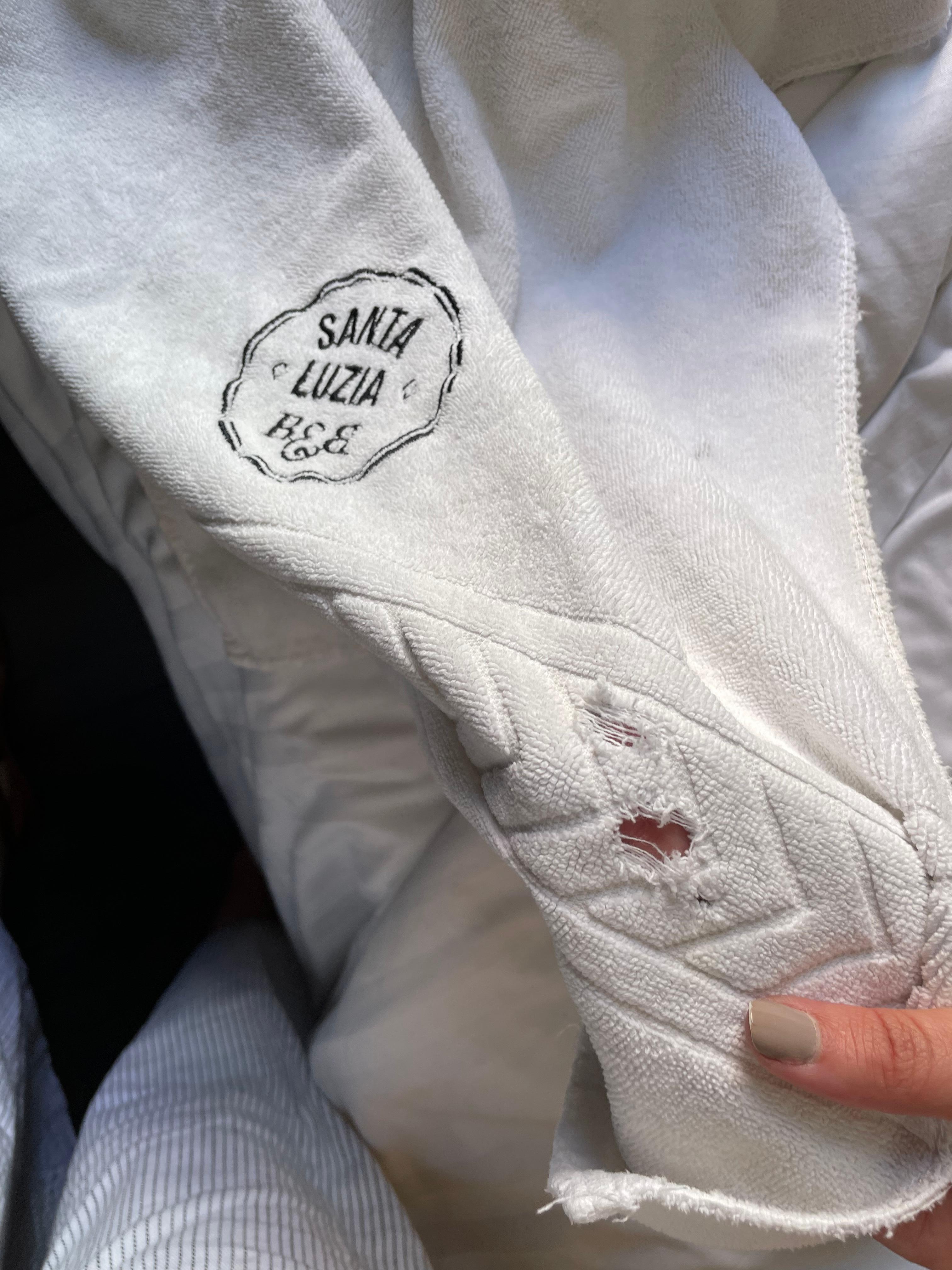 Holes in towels