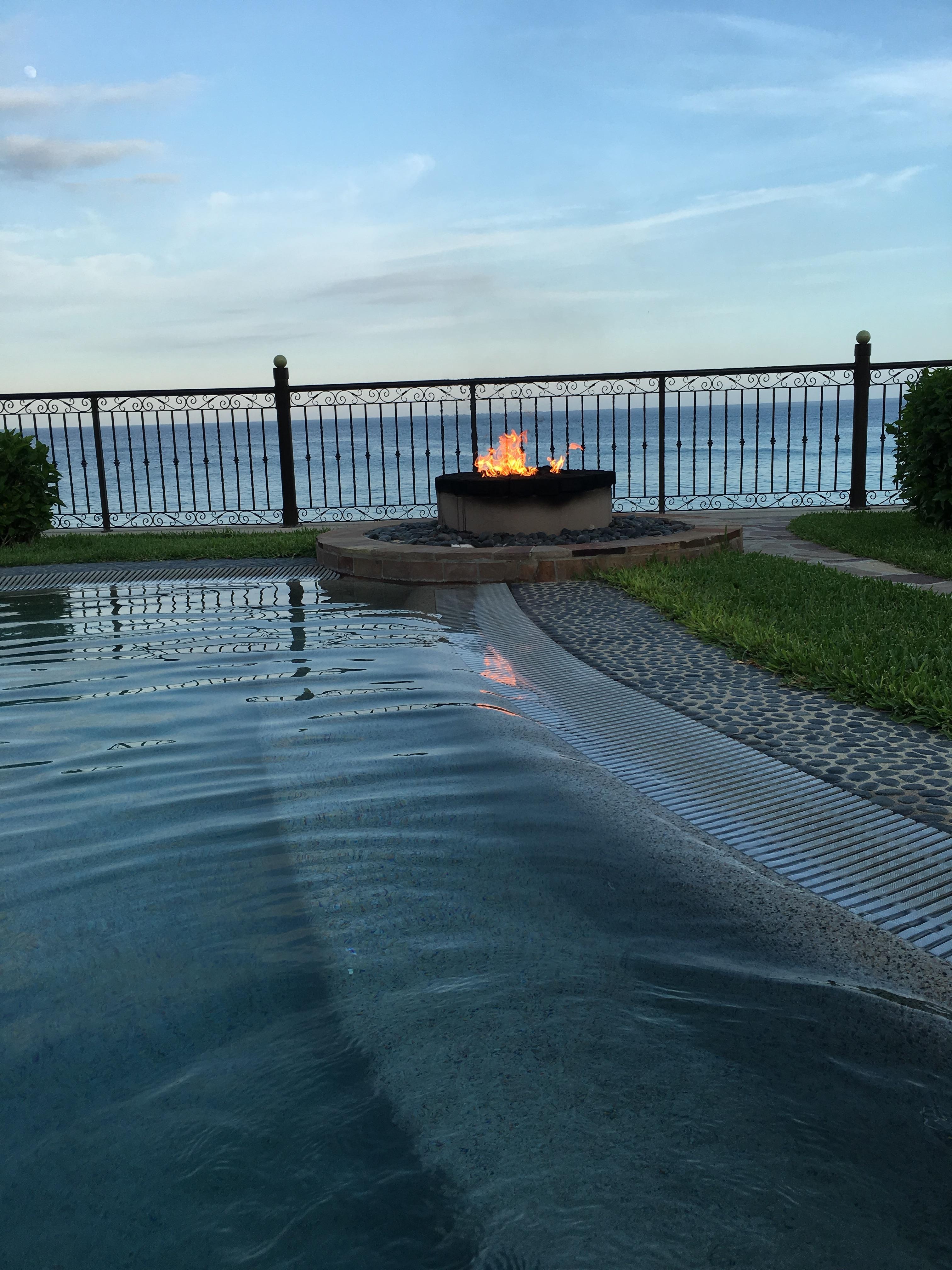 View from the main hot tub