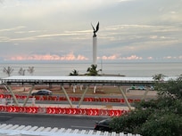View from balcony.