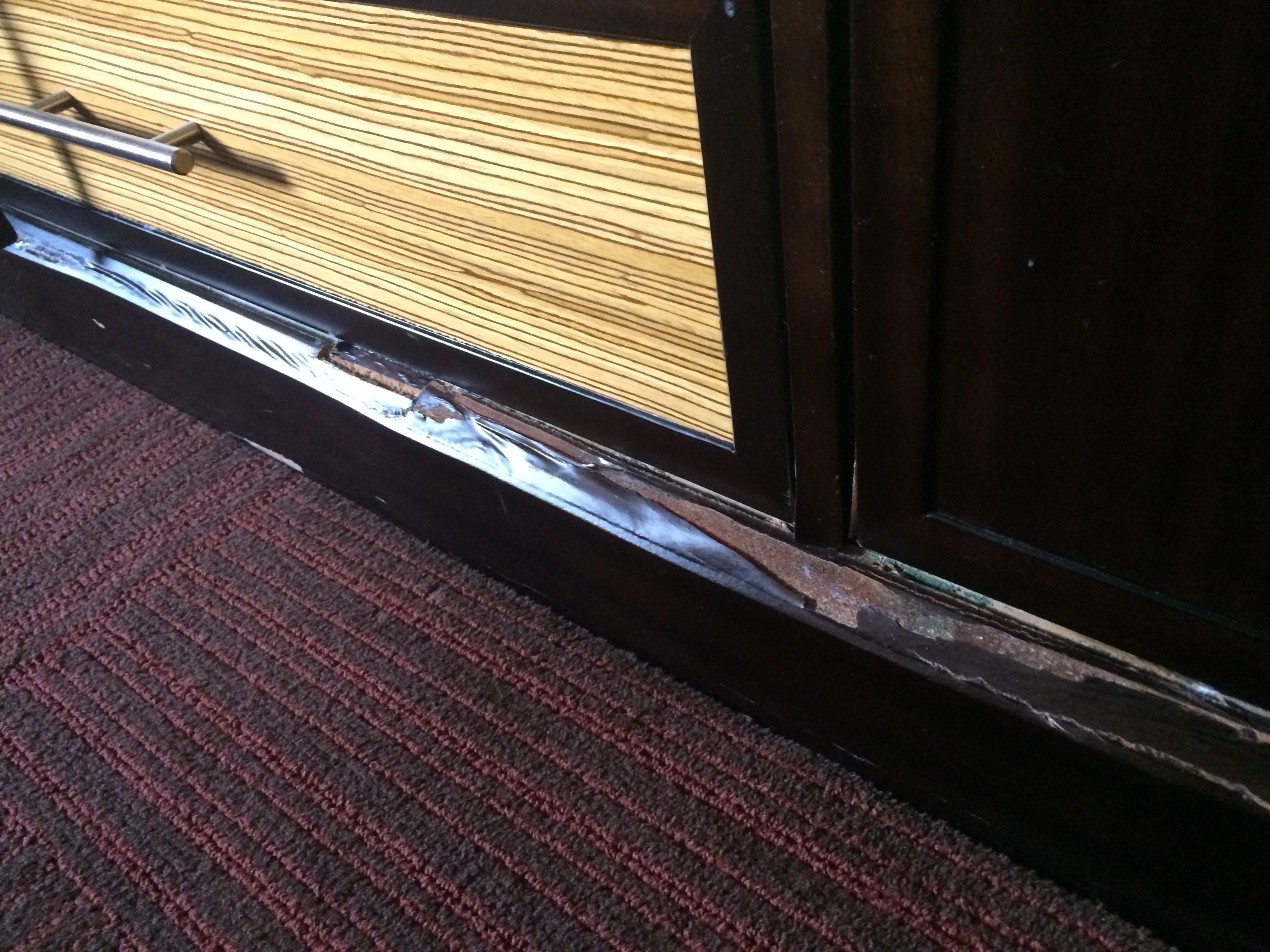 Chain door guard....Not very secure