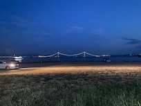Still constructed bridge to connect Asia and Europe from the garden of the hotel
