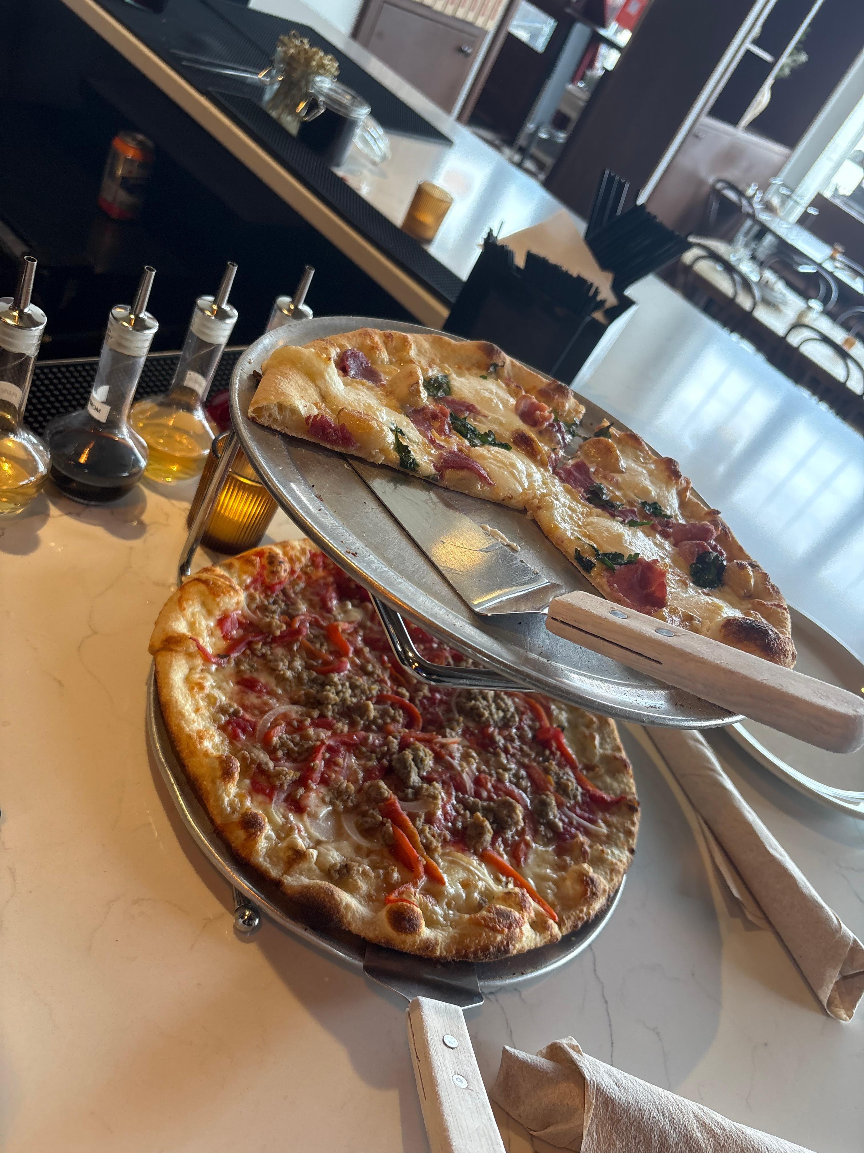 Brooklyn-style pizza can be found in town, too