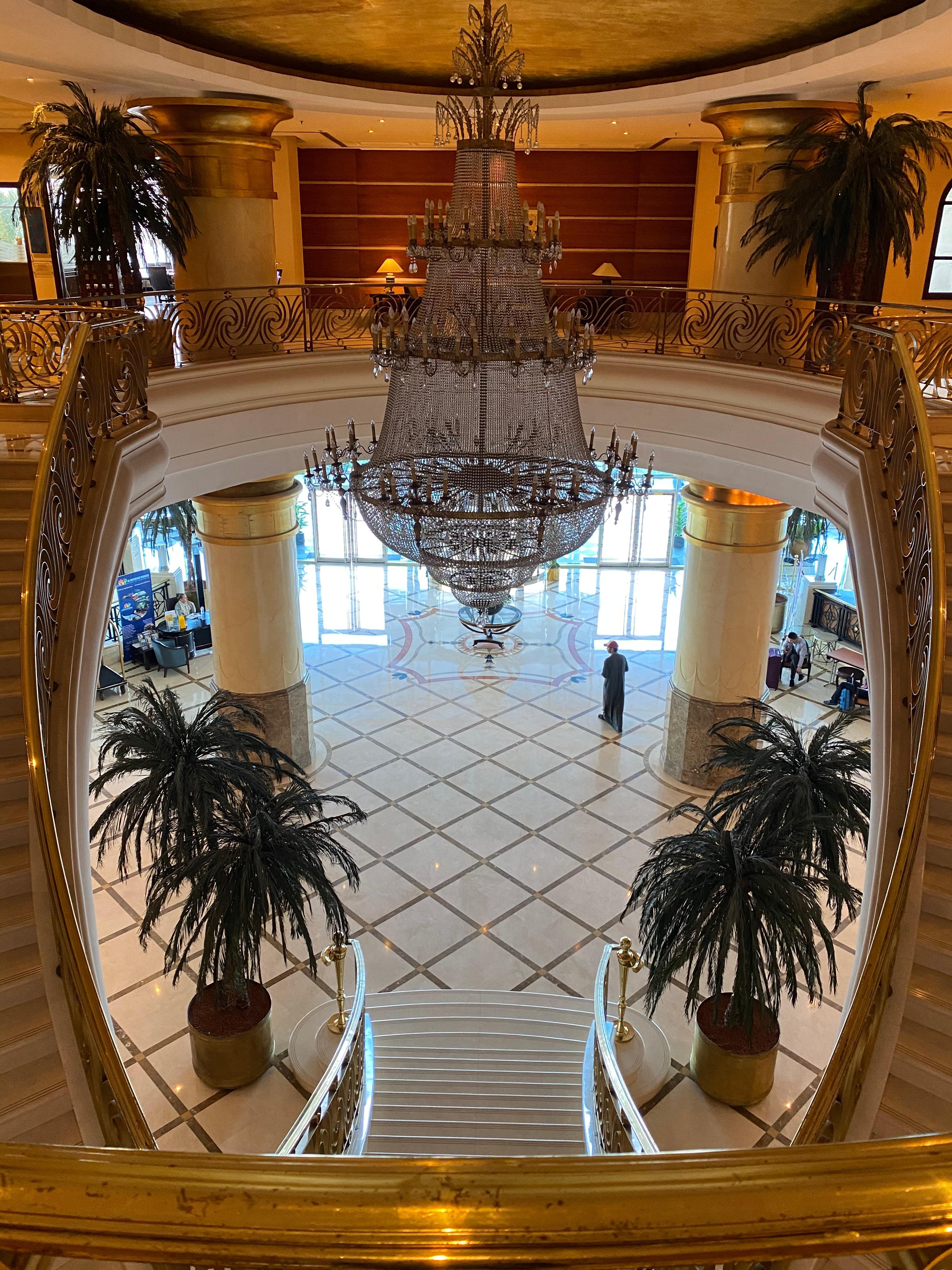 View into lobby from above