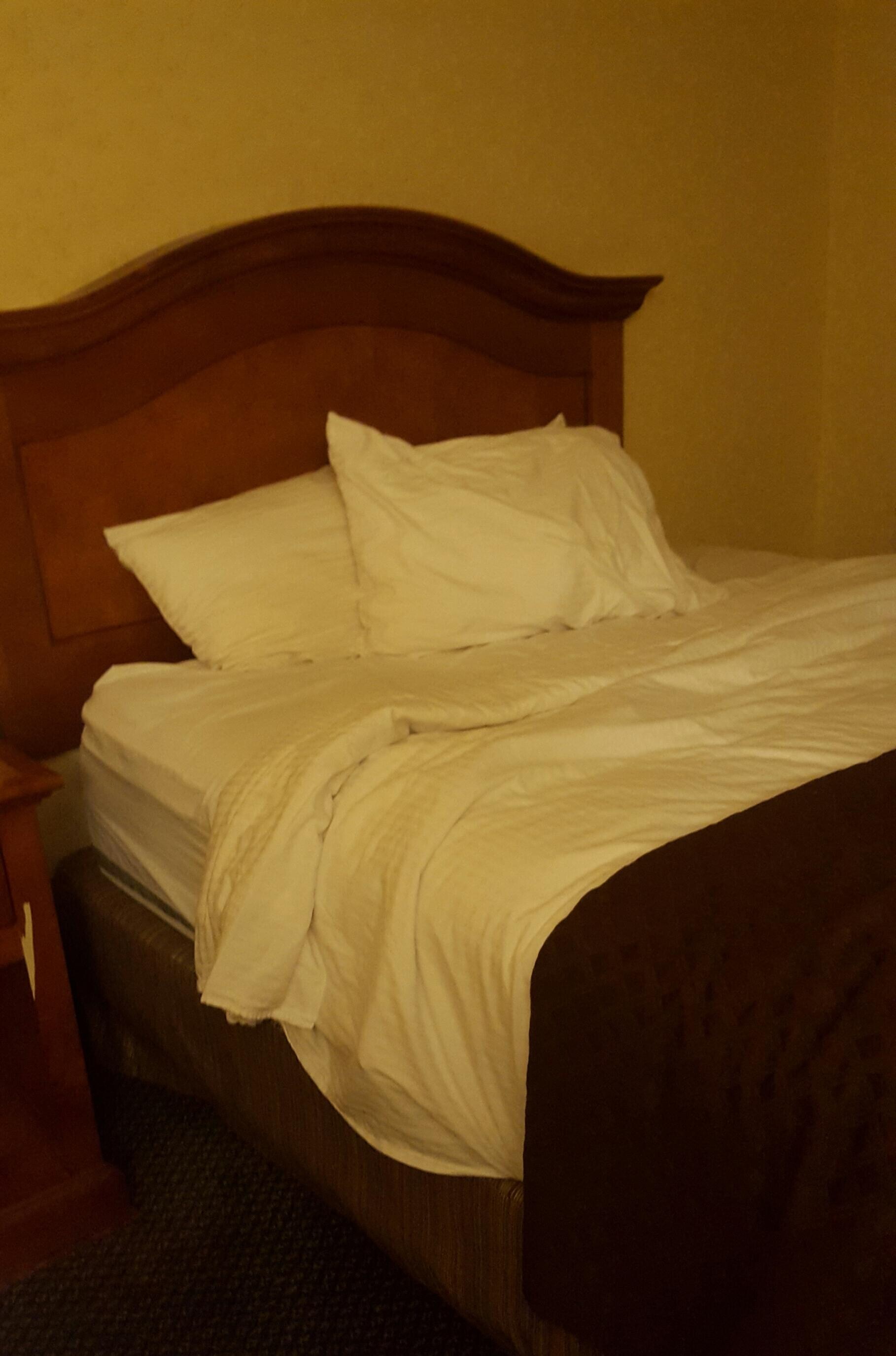 This was one of the beds in the room we were given bed looks like it was definitely slept in