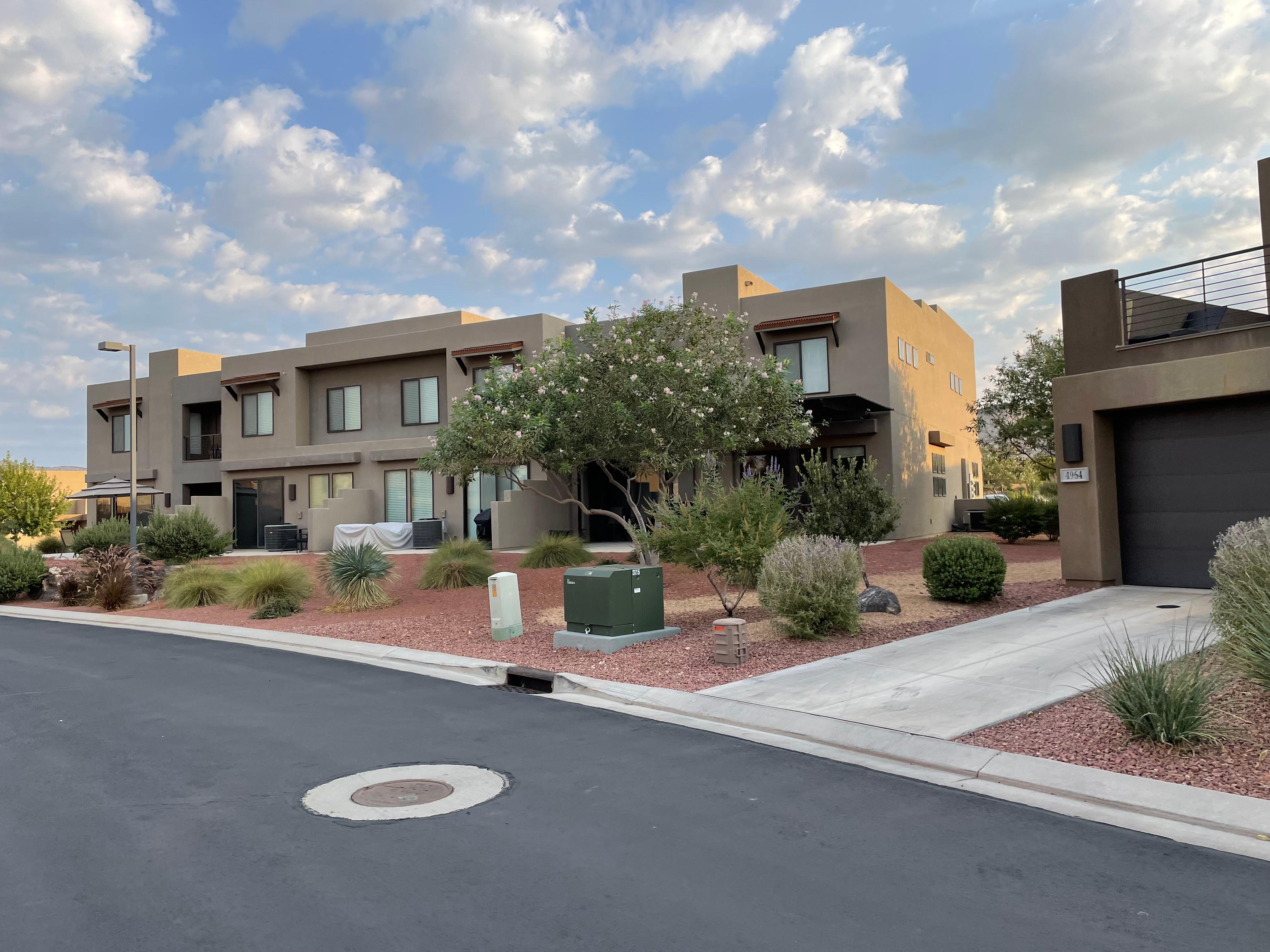 Street view of patio side of our unit.  