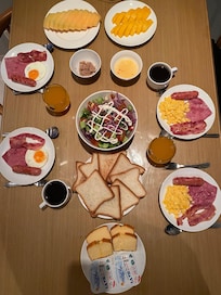 American style breakfast.