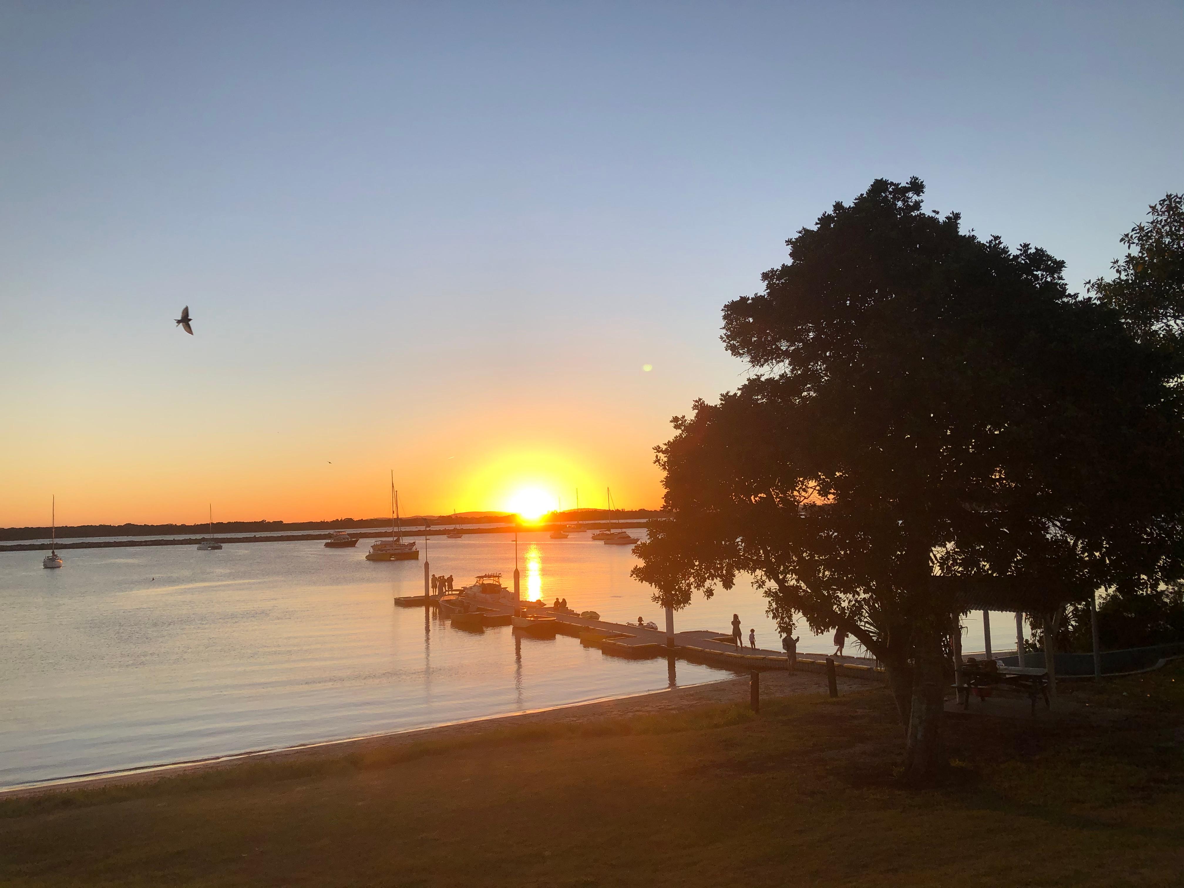 Sunset at the pub down the road 