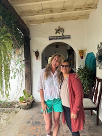 In front if her room