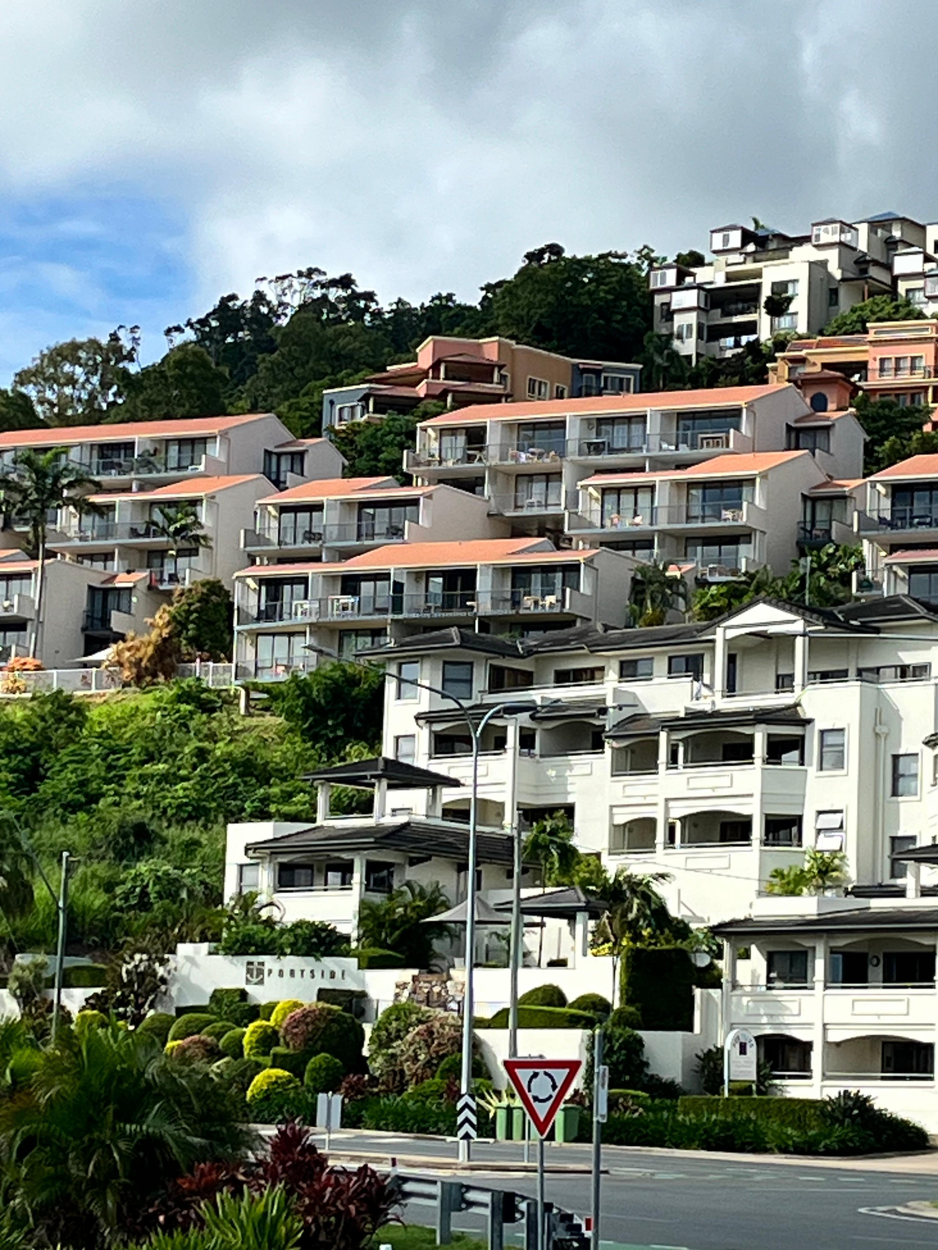 Hotel seen from the city