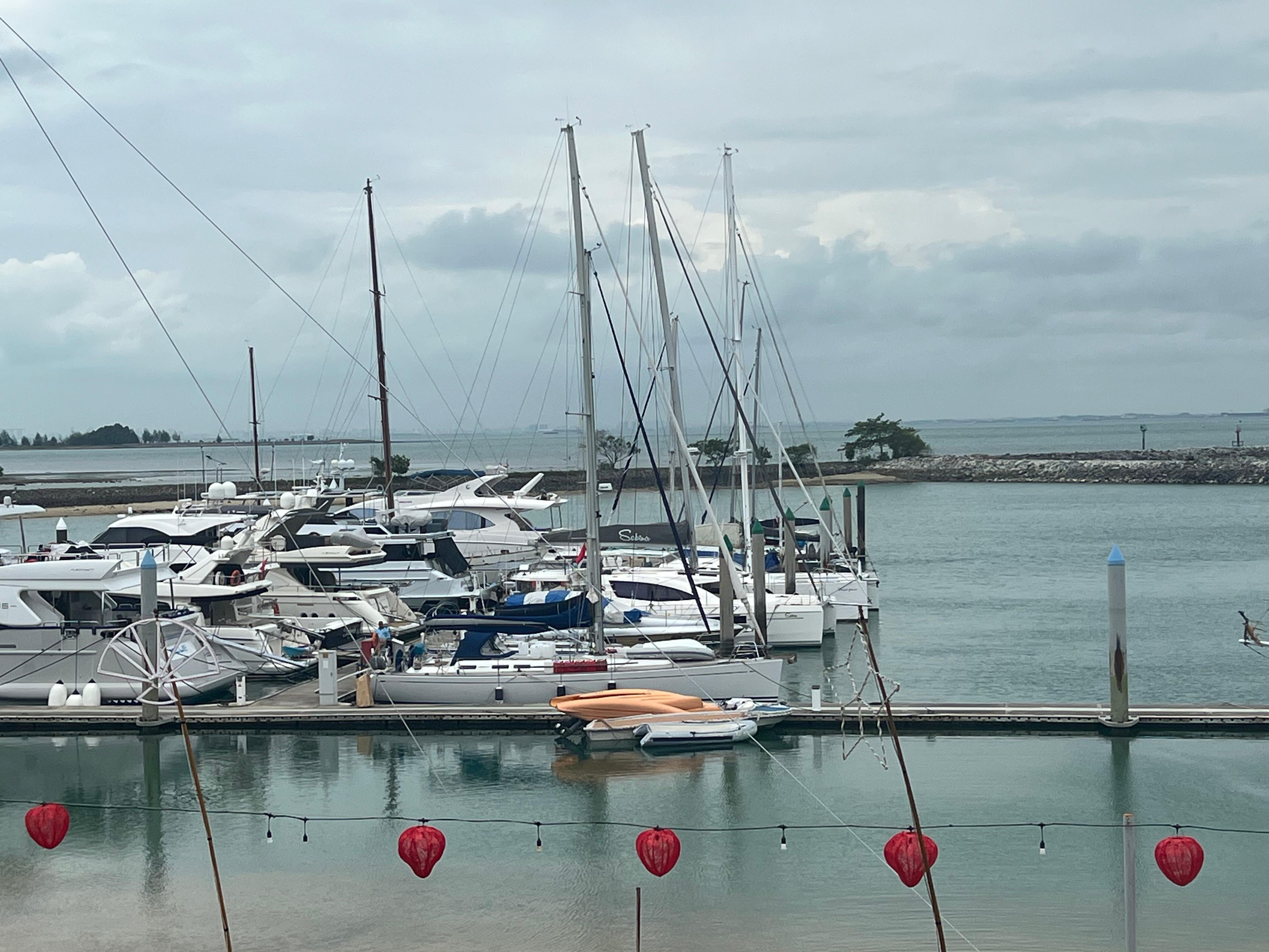 View of the marina from the entrance. 