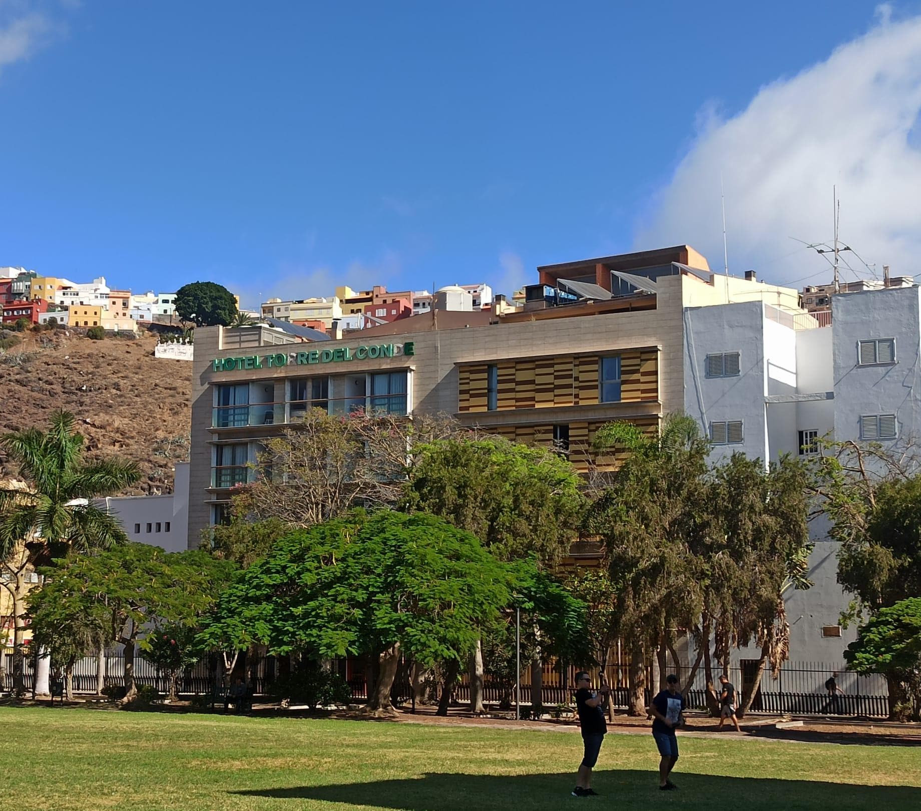 Vista posterior desde el parque
