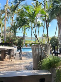 View of the outdoor lounge and pool area