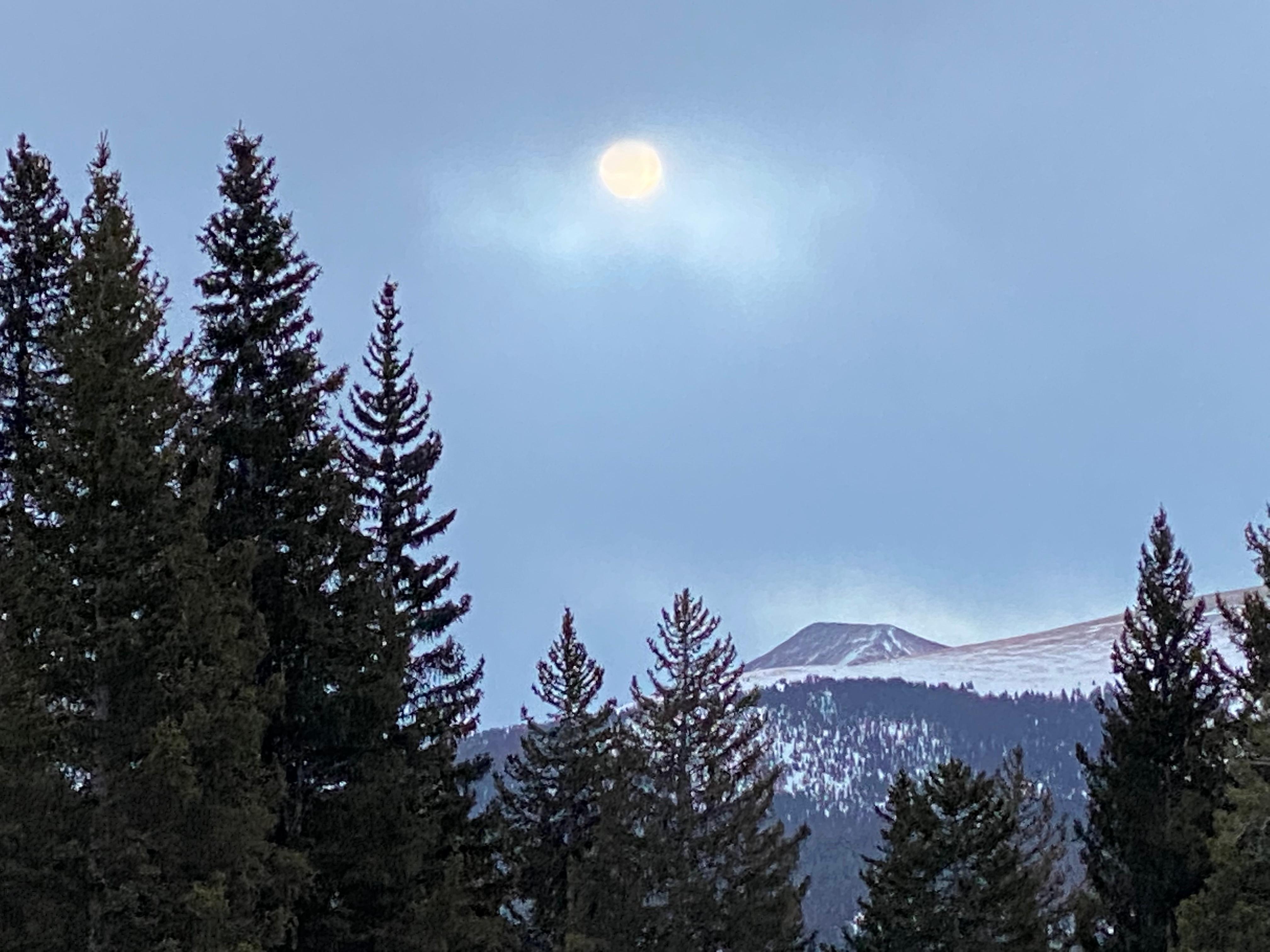 Full moon out window 