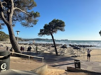 The beach near the hotel