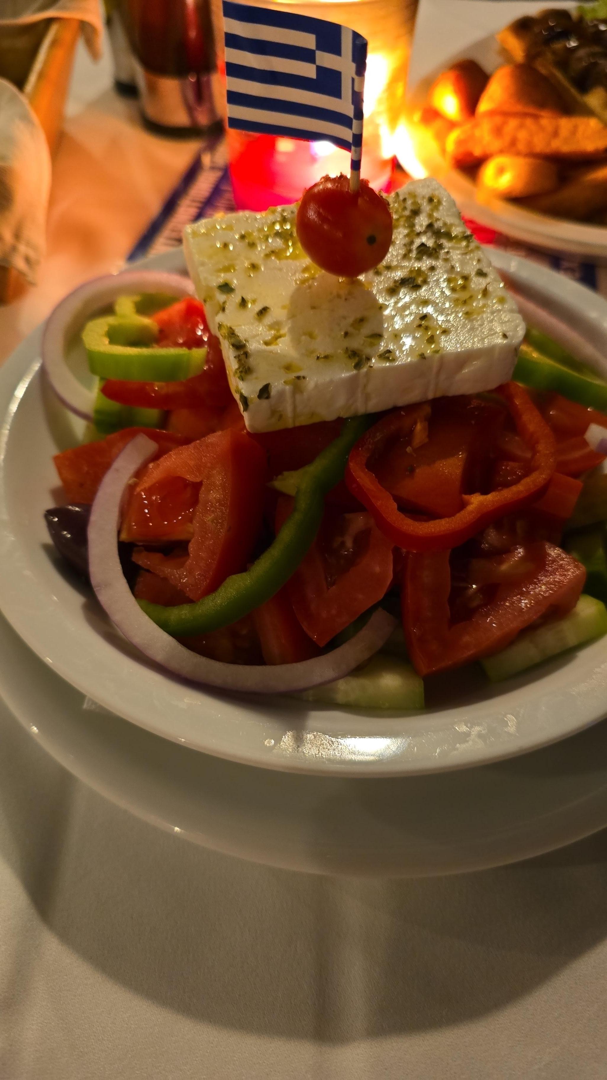 Greek salad at the restaurant