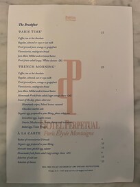 Carte du petit-déjeuner