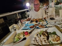 Abendessen auf der Restaurantterrasse