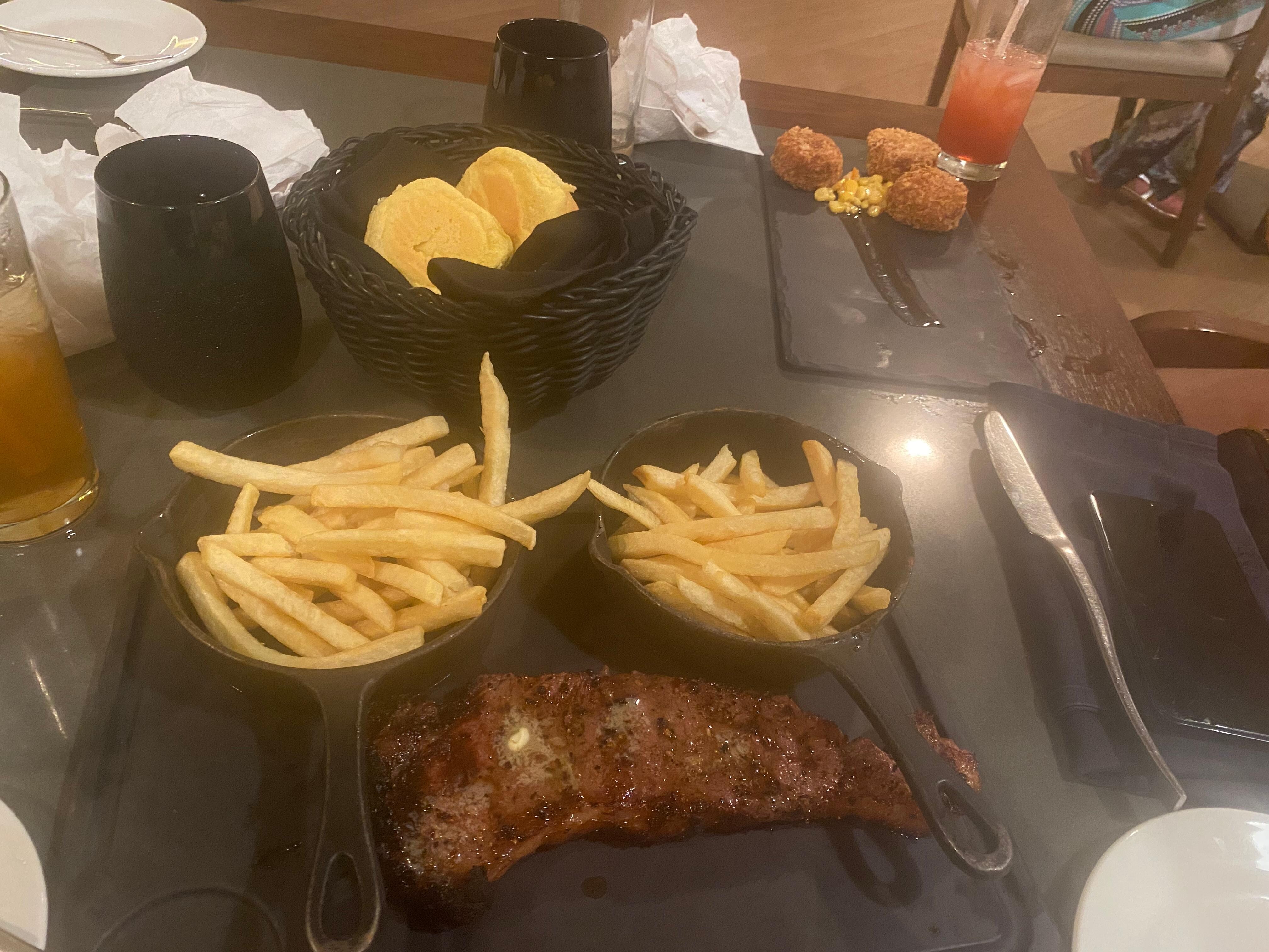 Steak was seasoned perfect