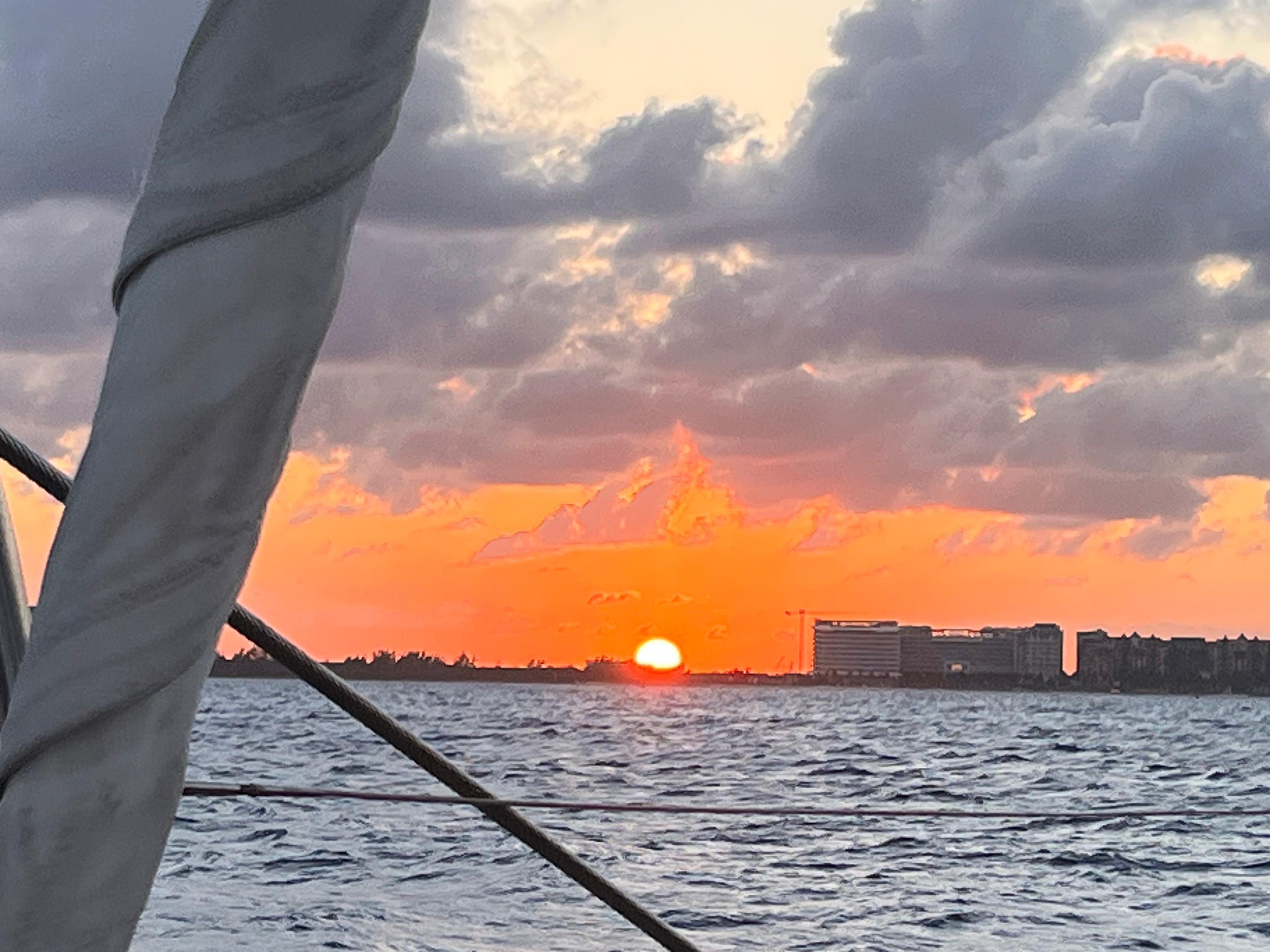 Sunset on ferry back from Isla Mujeres