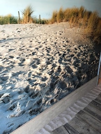 Thats a wall mural in the corridor